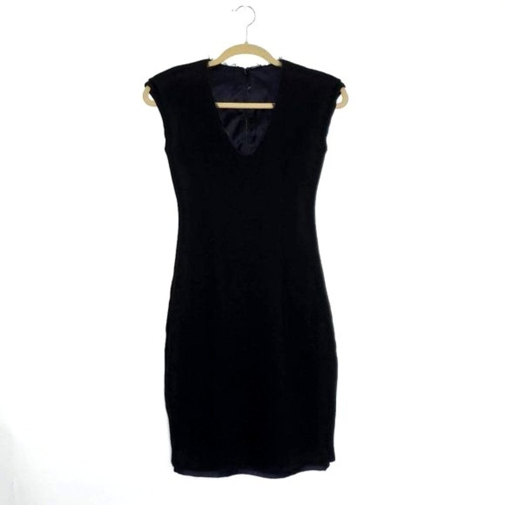 Elie Tahari Bodycon Mini Dress Black Sheath Women's 0